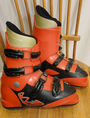 Rossignol Comp J Youth Ski Boots Mondo 24-24.5 Used Bright Red