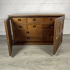 Cassettiera portagioie in legno ante porta spezie stile farmacia cassetti 17" vintage anni 60