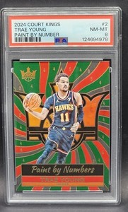 2024 Panini Court Kings Trae Young Paint by Number SSP #2 Hawks PSA8 POP 1 !!!