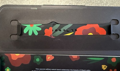 Cinturino Apple Watch 44, 46 mm nero Unity Sport - Bloom m/lg nuovo con scatola solo cinturino orologio
