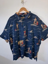 Polo by Ralph Lauren Shirt 3XL Blue Water Sports Beach Sailing Surfing Paddle