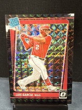 2021 Donruss Optic 1/1 Luis Garcia Black Finite RC Rookie Washington Nationals