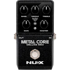 NUX Metal Core Deluxe MKII Hi Gain Distrtn w/3 Amps/IR's True Bypass Effects Blk