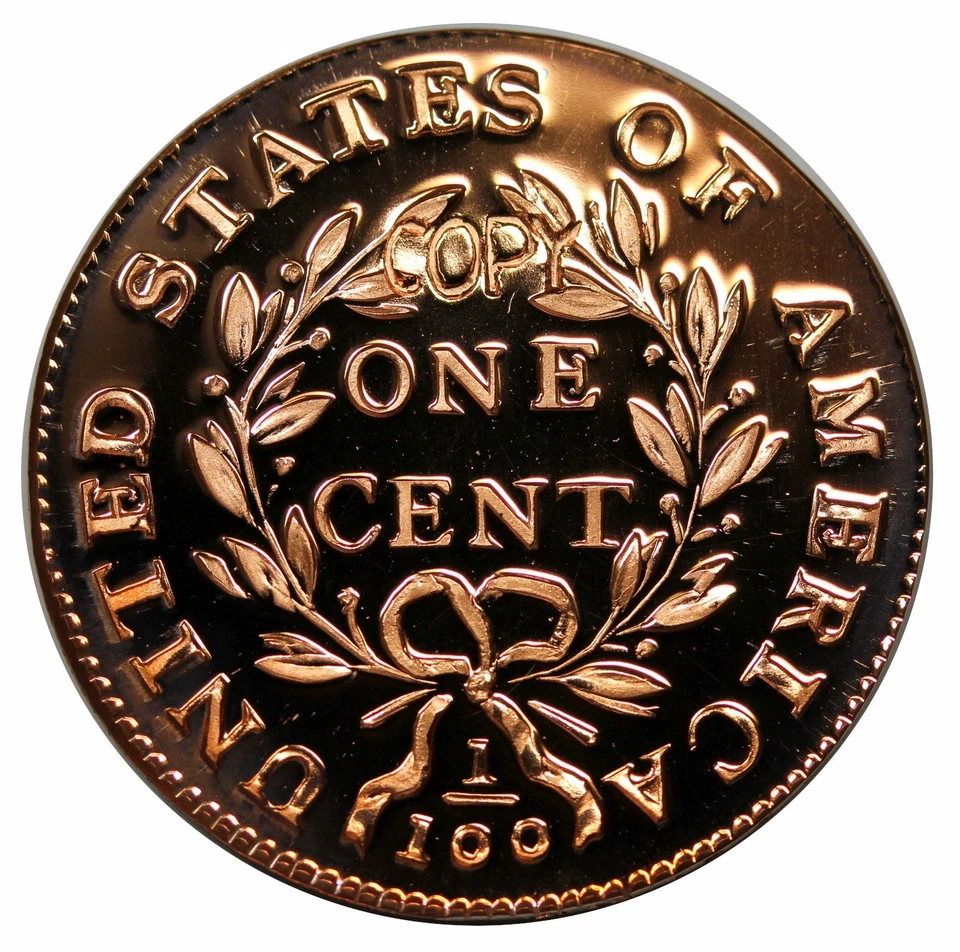 Gallery Mint imitation 1796 Bust 1c Proof, ex John Whitney Walter Collection - Image 2 of 4