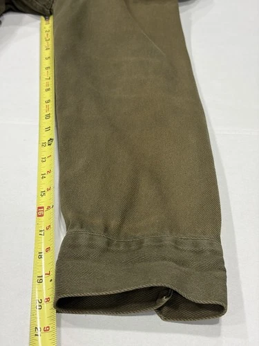 ALEX MILL Garment Dyed Work Jacket Chore Coat Recycled Denim Military Green L image 8