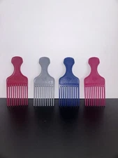 Vintage Goody Hair Pick Comb Crocodile Textured Lot Of 4