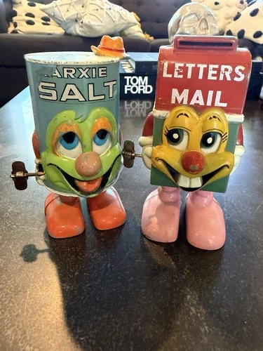 Vintage 1969 Marx D. Dean Wind-Up Toys – Letters Mail & Marxie Salt – Hong Kong