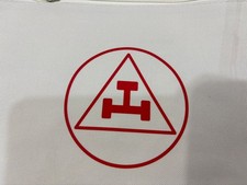 Masonic Royal Arch White Tote Bag Red Printed, Lightweight Water Resistant