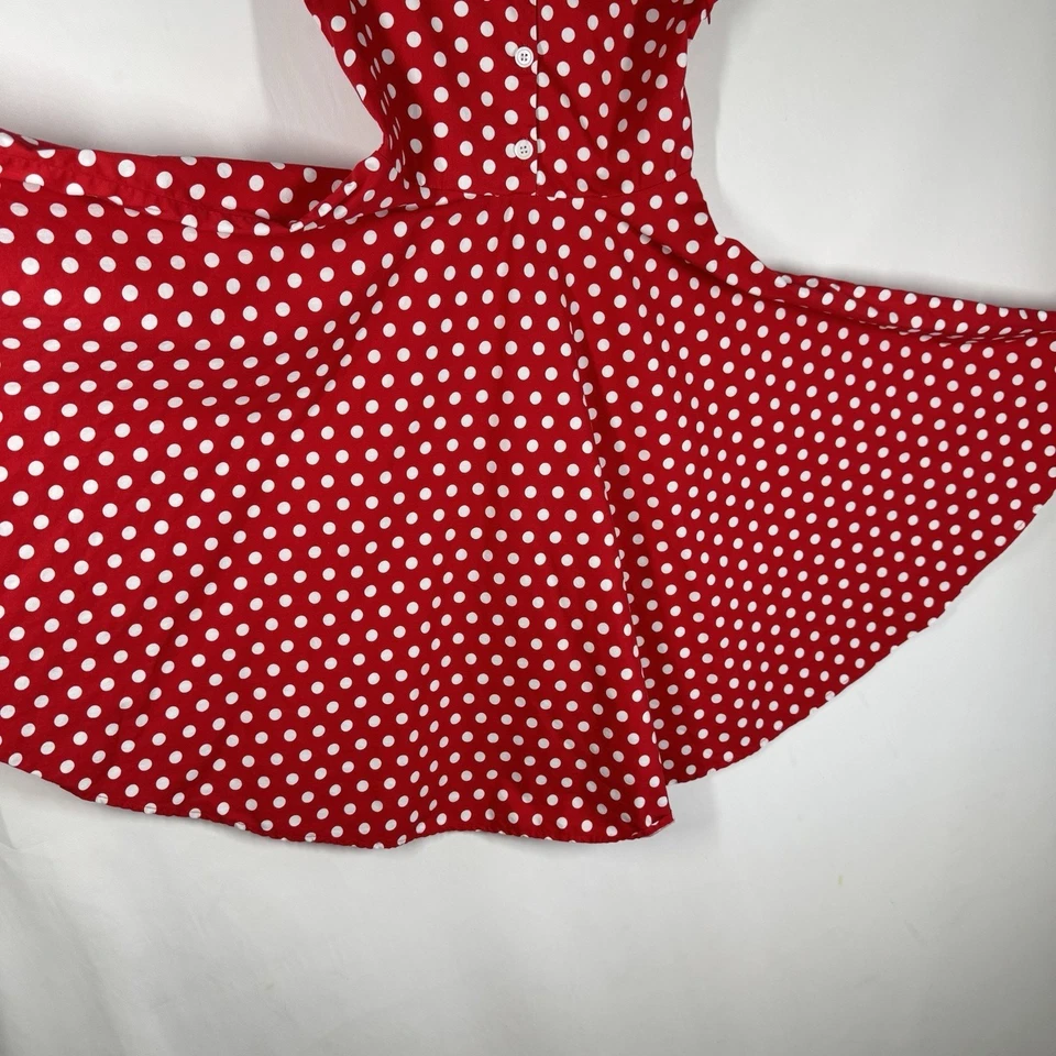 Vestido Grace Karin Rojo Blanco Polkadot Circular Niñas Vestido Sin Mangas 11-12 Minnie Foto 3 de 4