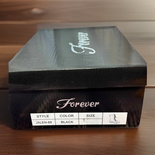 Forever Link Womens Round Toe Military Lace Up Knit Ankle Cuff Low Heel Size 7 - Picture 7 of 7
