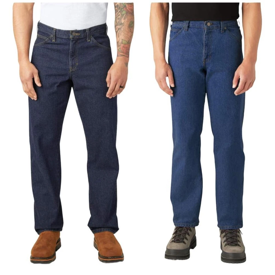 Dickies Men's Jeans Straight Below Knee Boot Fit Five-Pocket Denim Jeans 9393