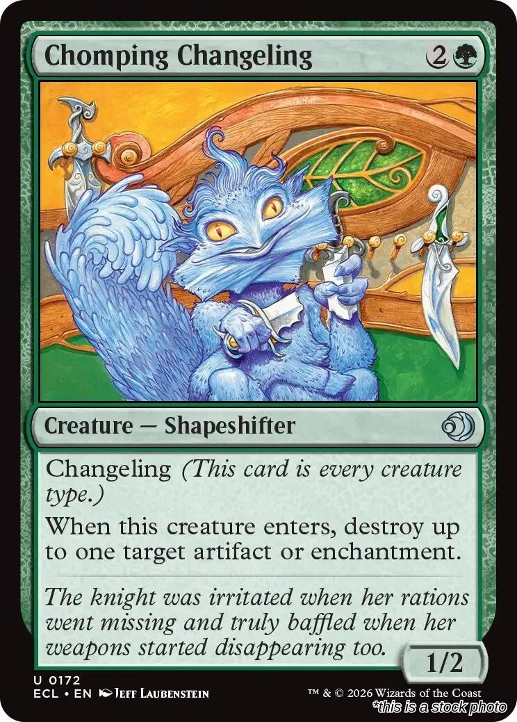 Magic Chomping Changeling Foil 172 NM Lorwyn Eclipsed Uncommon