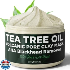 Blackhead Remover Mask With Tea Tree Oil | Clay Mask | Pore Minimizer for Fac
