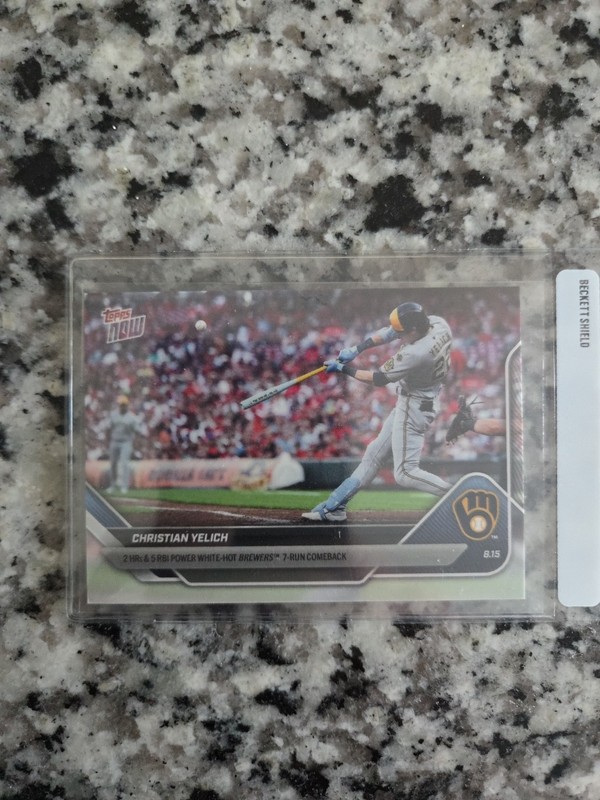 2025 Topps Now  Christian Yelich Card #557 2 Home Runs, 5 RBI Game