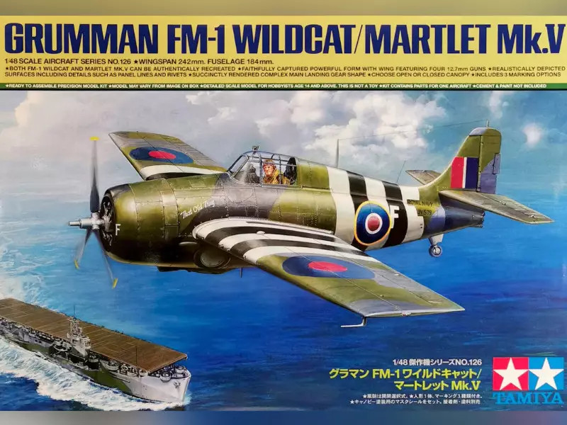 Maquette d'avion Martlet Tamiya 61126 échelle 1/48 à peindre pour diorama militaire