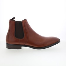 Johnston Murphy 15-1483 Mens Brown Leather Slip On Chelsea Boots 14
