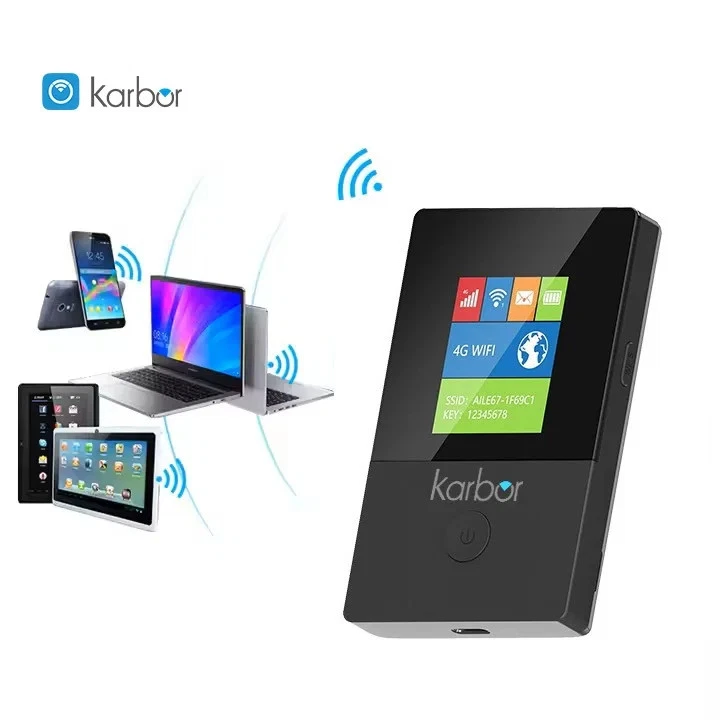 Mobile Wifi Hotspot Wireless Pocket Router 4G Color Screen Mobile 4G Type-c WIFI - Image 3 of 4