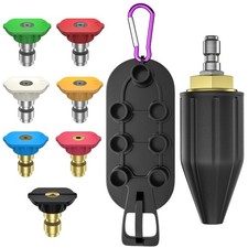 POHIR Turbo Nozzle 4000 PSI, 9 Pack Pressure Washer Nozzle Spray Tips Full Set I