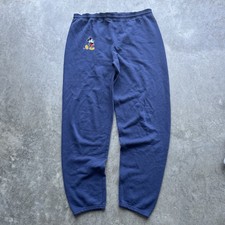 Vintage 90s Disney Mickey Mouse Navy Sweatpants Size Large Made In USA