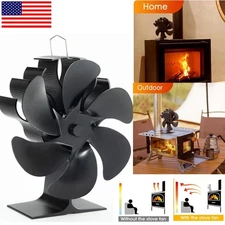 6 Blade Stove Fan Log Burners Silent Heat Powered Fan For Fireplace Wood Burner
