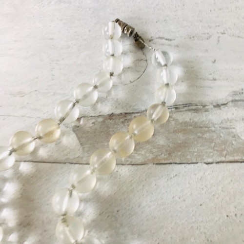 VTG Pools of Light Style Clear Lucite Necklace Les Bernard Graduated Beads 30" L - Picture 6 of 11