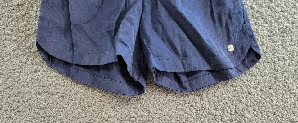 Roxy Una Mattina 斜纹短裤 Big Girls S (8) 海军蓝口袋 弹性腰围拉裤 — 第 4/4 张图片