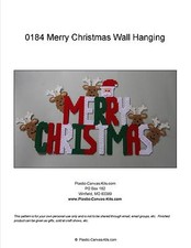 Merry Christmas Wall Hanging-Plastic Canvas Pattern or Kit
