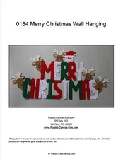 Merry Christmas Wall Hanging-Plastic Canvas Pattern or Kit
