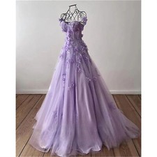 Formal Dress Women Elegant Party Dresses for Women Lavender Purple Chiffon Lace