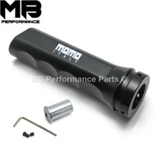 Black MOMO Universal Car Aluminium Hand Brake Sleeve Handbrake Handle Cover JDM