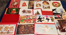 18 Assorted Vintage Christmas Greeting Cards with Wonderful Designs LOT B