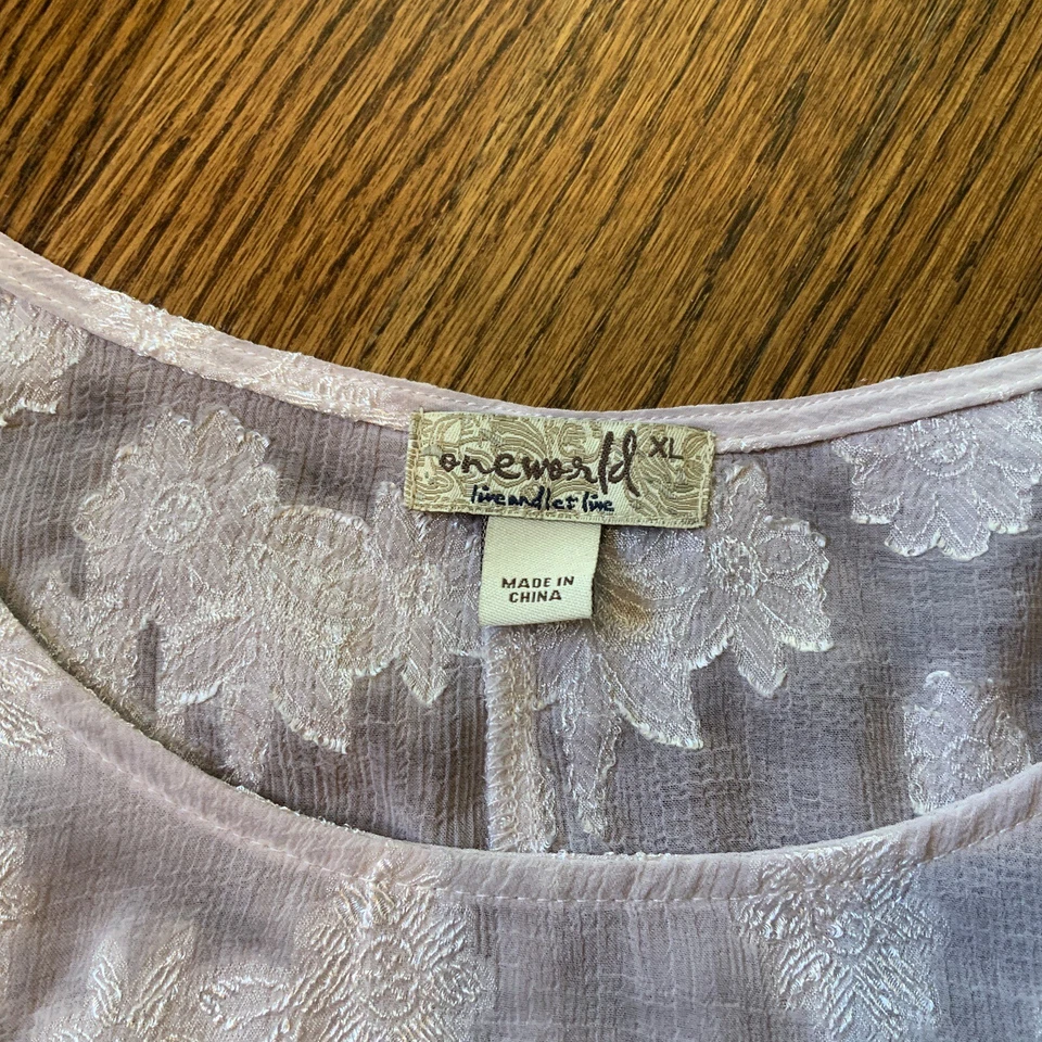 Top One World XL túnica manga campana ojales transparentes hadas Lagenlook bruja caprichosa Foto 2 de 4