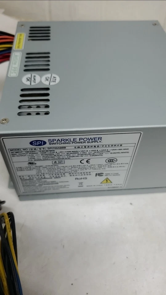 POWER SUPPLY 9PA7001314 SPARKLE 700W ATX LONG WIRES - Image 3 of 4