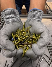 Work Safety Gloves Cut Resistant Level A5 Construction/Kitchen/Glass 10 Pairs