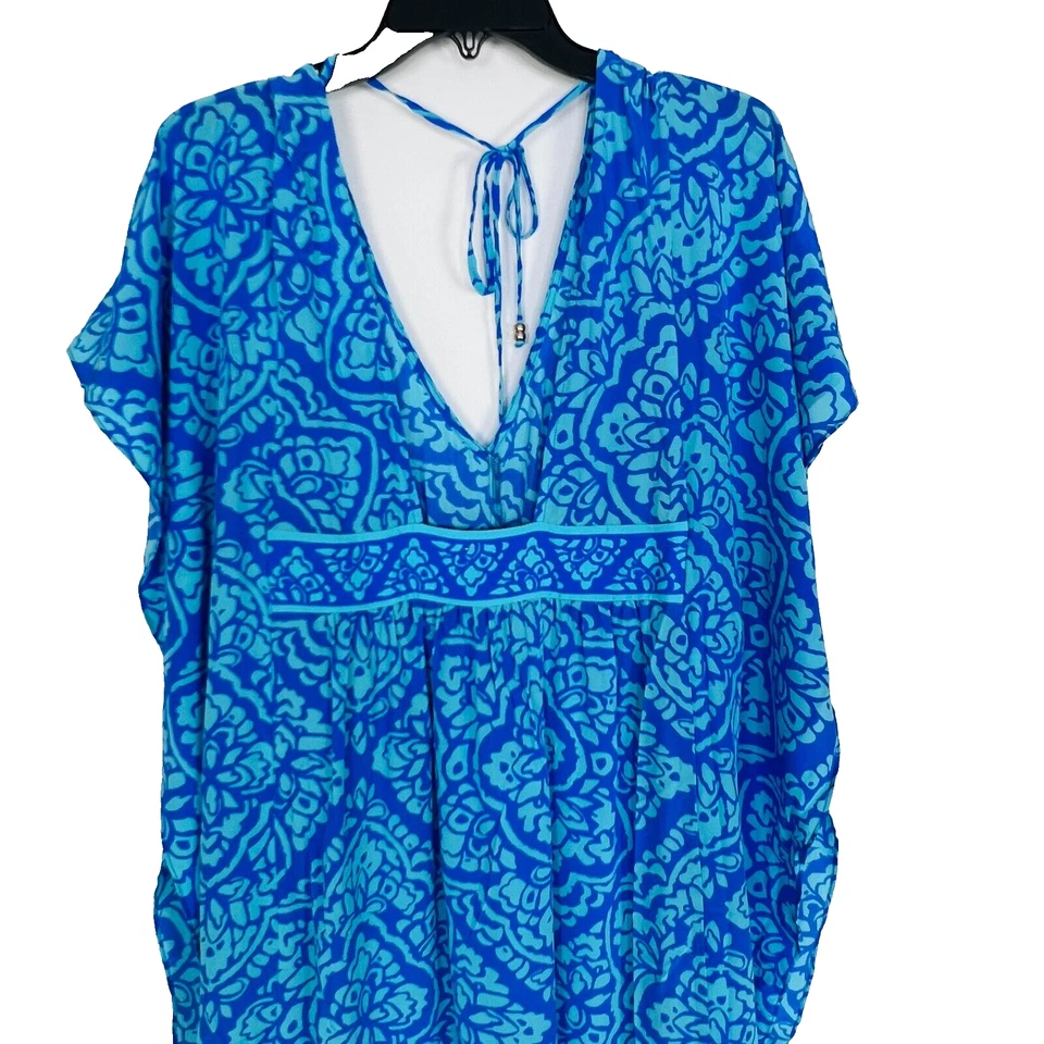 Женское расслабленное макси-платье Alice & Trixie Цветочный узор Кафтан Шелк V-образный вырез - Изображение 2 из 4