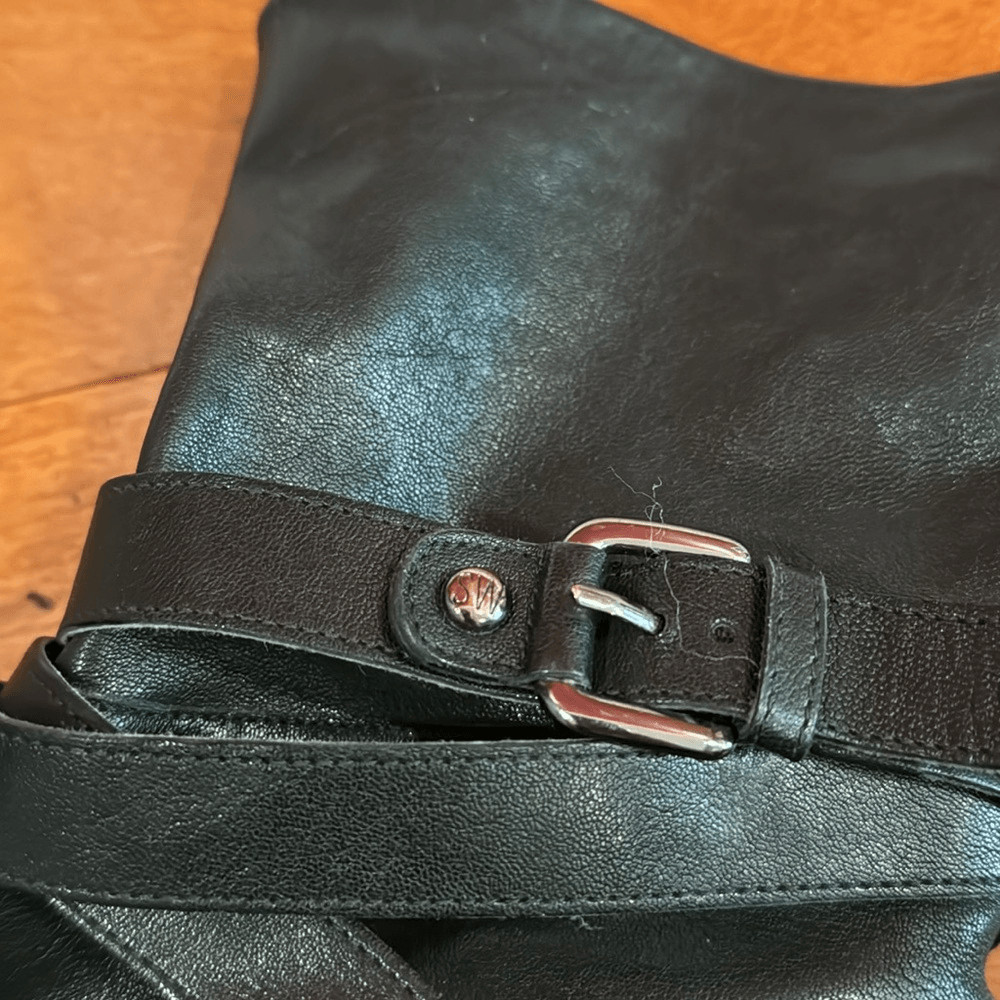 Stuart Weitzman soft Leather Round Toe Buckle Mot… - image 8