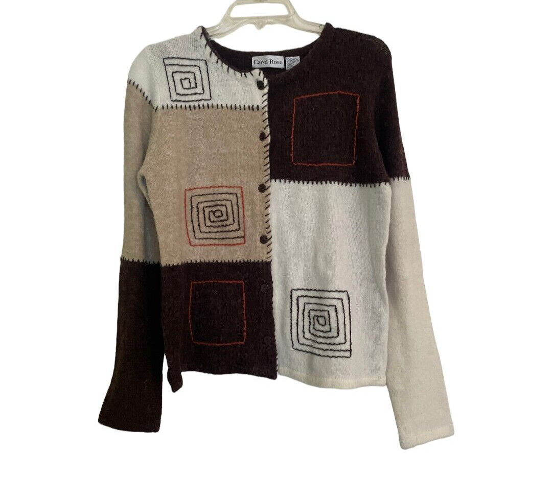 Carol Rose Acrylic Patchwork Lightweight Multicol… - image 1