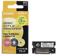 Casio TR-18BK-3P Black Ink Ribbon Disc Title Printer Ribbon Pack of 3