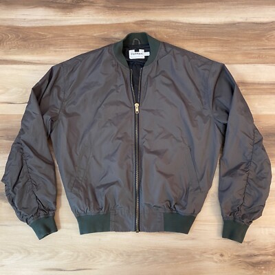 Topman Jacket Mens XS Olive Green Full Zip Windbreaker Performance