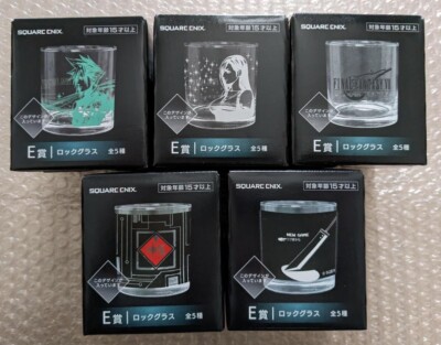 FINAL FANTASY VII REMAKE Complete Rock Glass Set Memorial Edition Square Enix