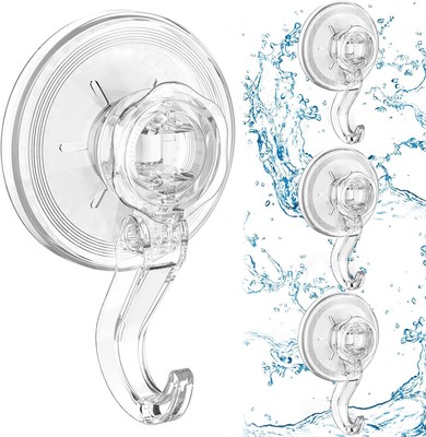 Wreath Suction Cup Hooks for Shower, Elegear Shower Suction Hooks Hold up to 11 