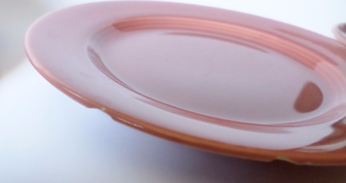 HLC Harlequin Fiesta Rose Cup Saucer Plates Set Lot 7 Pieces Homer Laughlin - Picture 4 of 4