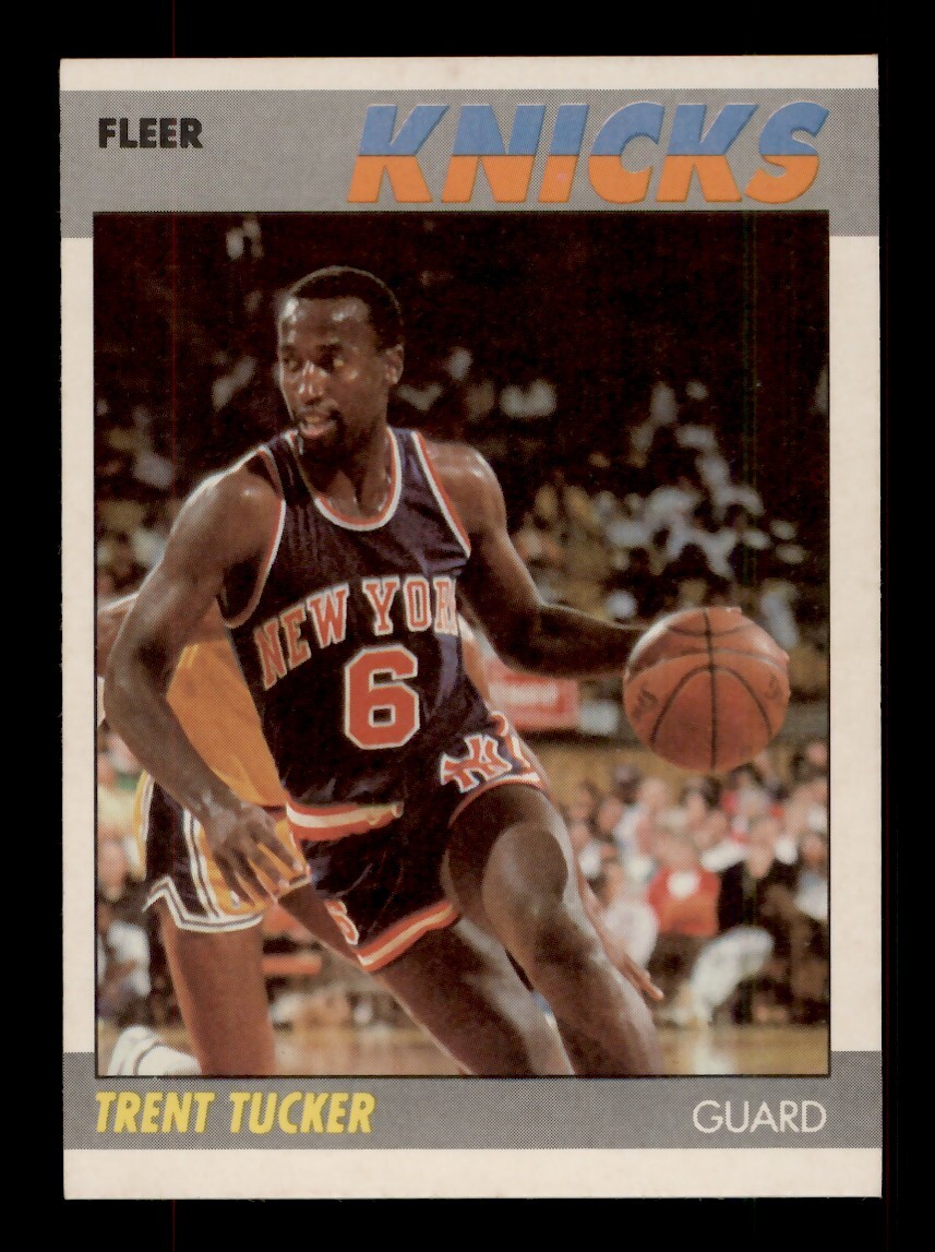1987-88 FLEER BASKETBALL #113 TRENT TUCKER NEW YORK KNICKS