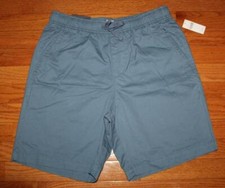 Mens GAP 8" Easy Pull-On Elastic Waist Shorts Bainbridge Blue 100 Cotton 4G