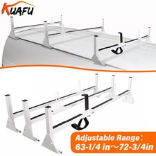 750lbs Fullsize Van 3 Bar Ladder Roof Rack For Ford E-150 Chevy Express 96-23