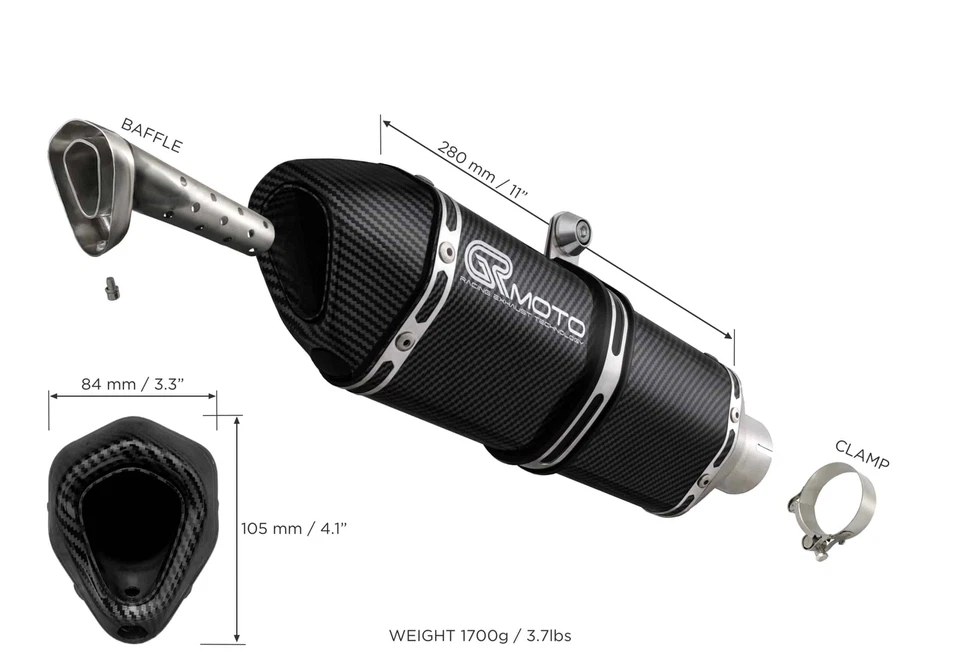 Exhaust for Ducati Scrambler 800 2014-2021 GRmoto Carbon — 第 4/4 张图片