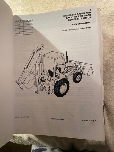 CASE 580 CK Series B Tractor Model 35 Loader Backhoe Parts Catalog Vintage - Picture 9 of 20