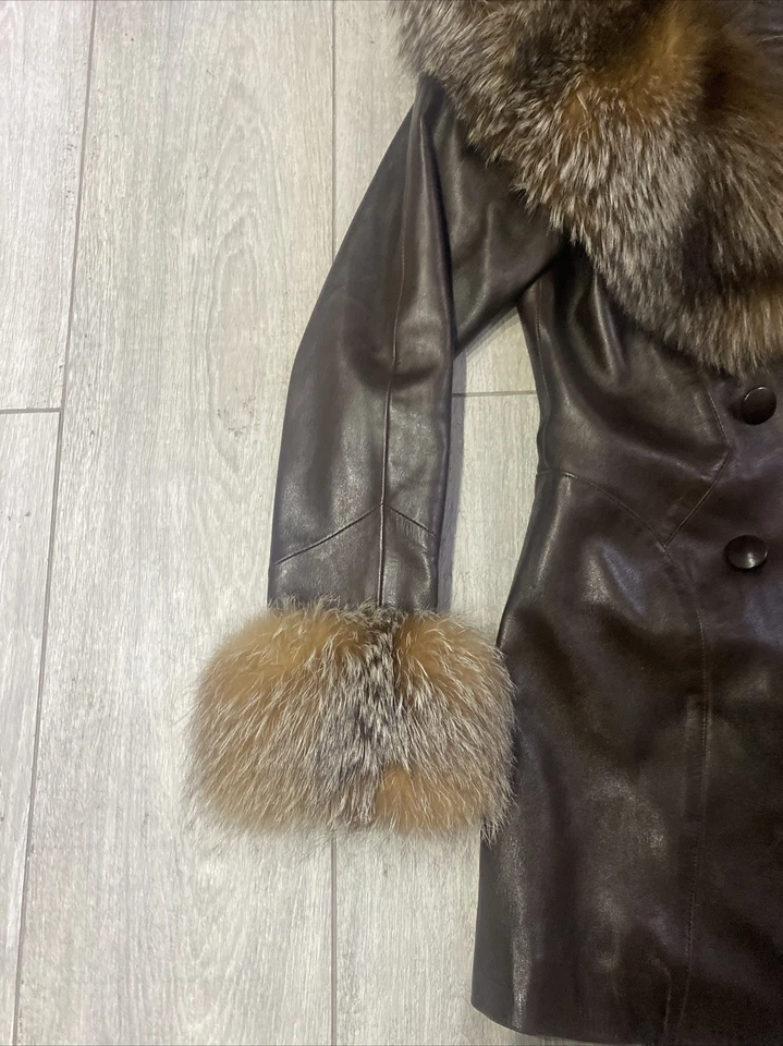 JITROIS кожаная куртка 3/4 S-M Франция. 100% подлинный. - Изображение 3 из 4