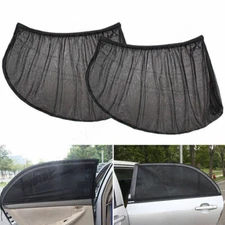 2Pcs Universal Car Side Window Baby Sun Shade Breathable Screen Cover Sunshade