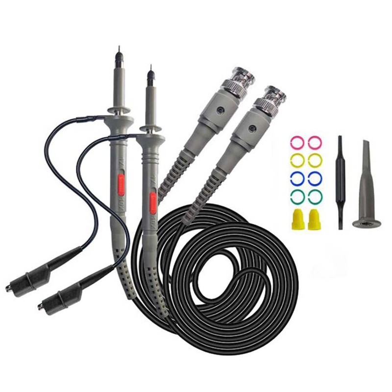 2-Pack P6040 40MHz Oscilloscope Clip Probes with Accessories Kit 1X 10X